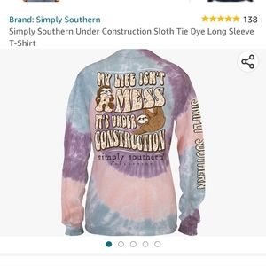 Sloth tie dye simply southern
